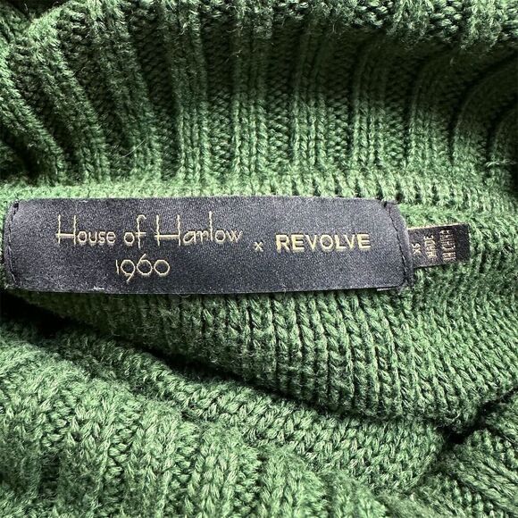 House of Harlow 1960 x Revolve Women's Turtleneck Pullover Sweater Green Size XS - Picture 8 of 8